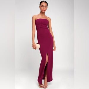 Lulus Own The Night Maxi Dress in Berry/Plum